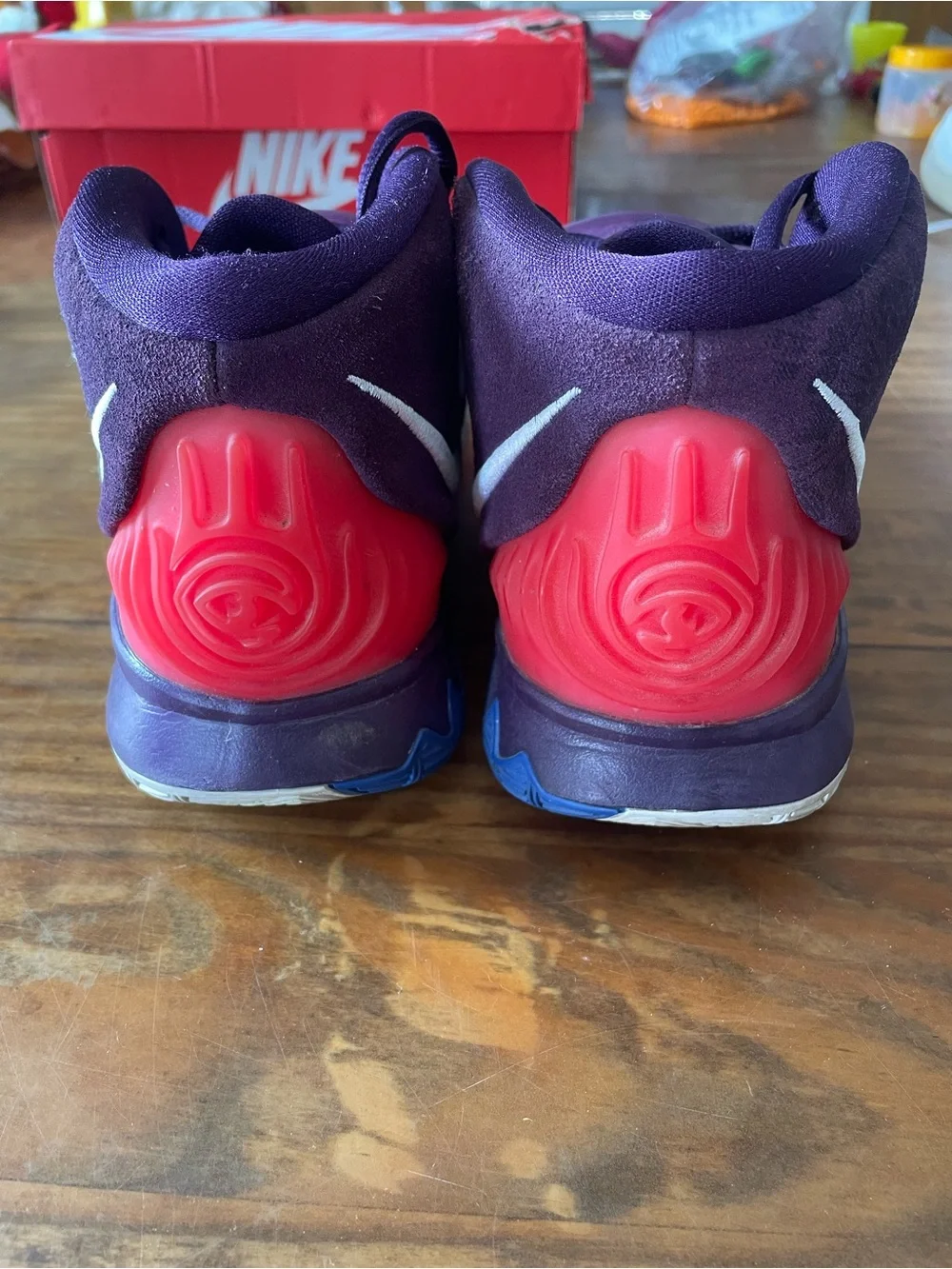 Nike Kyrie Kids' Purple Basketball Shoes with Strap 7Y unique athletic casual